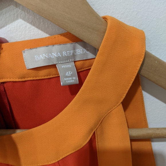 Banana Republic Peplum Orange and Pink Top - Picture 3 of 3